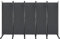 TRMLBE Paravent 5 Teilig Raumteiler Trennwand Stellwand 280x180cm Sichtschutz mit Bodenheringe und Kabelbinder für Balkon, Garten, Terrasse - Dunkelgrau