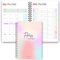 3-Monate-Fitness- und Workout-Planer für Frauen, Fitness-Tagebuch, Gewichtsverlust-Tracker, Mahlzeitenplaner, Selbstpflege-Gewohnheiten-Tracker, A5, Pastell-Regenbogen