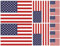 Samunshi® Aufkleber Set USA Autoaufkleber 10 Flaggen Set 15cm Set USA