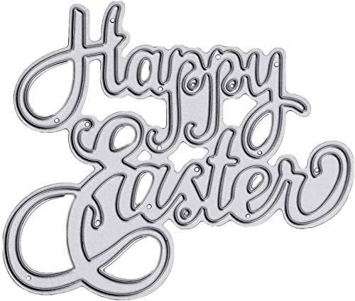 Happy Easter Haseneier Stanzformen für Kartenherstellung, Stanzschablonen für DIY, Scrapbooking, Fotoalbum, dekorative Prägepapier-Stanzformen für Kartenherstellung, Vorlage