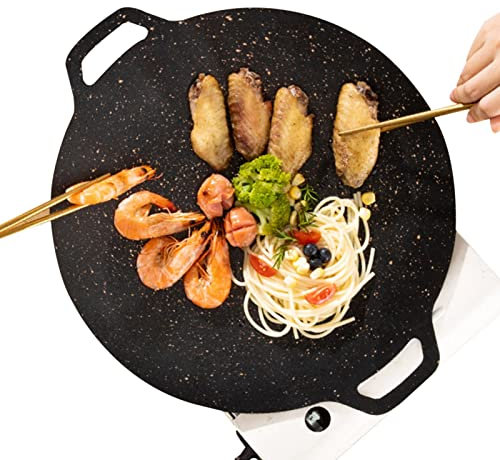 WOAI Poêle À Griller Pour Barbecue Coréen, Poêle À Griller Antiadhésive, Poêle À Griller Pour Barbecue Coréen, Poêle À Frire RonÀ Induction Pour Cuisinière