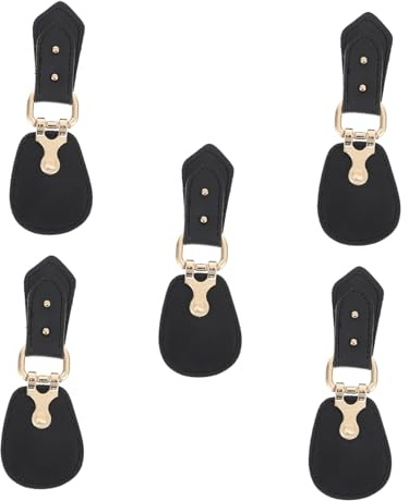 Ciieeo 5 Paare Pu-Leder GüRtelschnallen Kippknopf Verschluss FüR Mantel Kleid GüRtel Diy Kleidungsschnalle ZubehöR