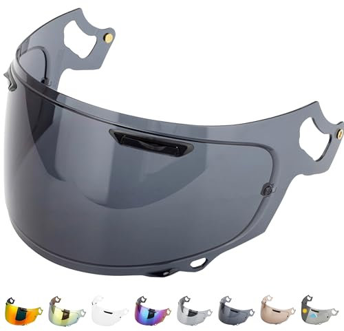 Everalo Visiere Compatible avec Casque Arai Chaser X - Rx7v - Quantic - Rx7x - Quantum X - Signet X - Defiant X - Concept X - Profile V - Qv Pro - Vas V - Ecran Visière Pinlock Ready (Noire 80%)