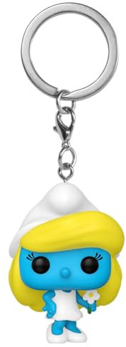 Funko POP! Keychain: Smurfs - Smurfette - Neuartiger Schlüsselanhänger - Vinyl-Minifigur Zum Sammeln - Strumpffüller - Geschenkidee - Offizielle Handelswaren - TV Fans - Minifigur