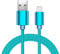 MOBISTAR iPhone Charger Cable 3M / 10FT - 3A iPhone Charger Nylon Braided Fast iPhone Charging Cable Lead for iPhone 14 13 12 11 Pro Max XR XS X 8 7 6s Plus 5s SE 2020 (Sky Blue, 3M)