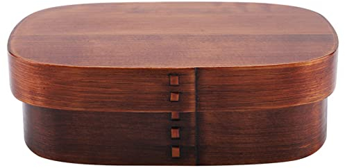 Bento Box, Vintage Holz Lunch Container Box Holz Bento Boxen (18 * 12 * 5,5cm/ 3)