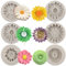 MYPRACS Set di 6 stampi in silicone a forma di fiore di crisantemo, margherita, fondente, girasole, fondente, per decorare torte, caramelle, cioccolato, pasta di gomma, pasta di gomma