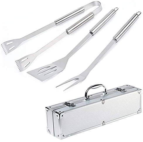SHENGMIAOHE Bbq Utensilien Werkzeugsatz 3Pcs Premium Light Edelstahl Grillwerkzeuge Mit Freiem Tragbaren Fall Für Perfekte Bbq Werkzeuge Kit Für Picknicks Und Outdoor-Aktivitäten/Idealee