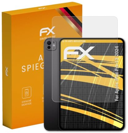 atFoliX Protecteur d'écran compatible avec Apple iPad Pro 13 2024 Film Protection d'écran, antiréfléchissant et absorbant les chocs FX Film Protecteur (2X)