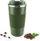 Goodatech Taza de Café Aislada con Tapa - Reutilizable y a Prueba de Derrames, Vasos de Acero Inoxidable al Vacío de Doble Pared, Ideal para Casa y Oficina (Verde,18oz)