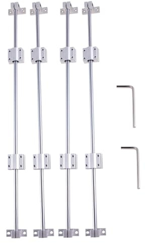 CNCYEAH 4 Stück 550mm Linearwelle Horizontale Ø8mm Linearführung Präzisionswelle Linearlager+8 SCS8UU Lagerblöcken+8 SK8 Halterung+2 Schraubenschlüssel Führungsschienenset
