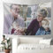 HDYFYP Wandteppich Mit Eigenem Foto Name, Personalisierte Collage Tapisserie Selber Gestalten Bedrucken Wandbehänge Wandtuch Geschenk für Schlafzimmer Wohnzimmer Weihnachten (1 Foto)