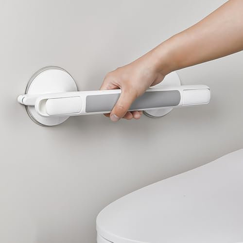 MEDWindow Haltegriff, 2 Stück, 30,5 cm Saugnapf-Haltegriffe für Badewannen und Duschen für ältere Menschen, Duschgriff für Senioren, Badezimmer, Sicherheitsgriff, kein Bohren, abnehmbar