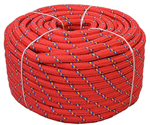 Xichuzi Bootsseil, Kletterseil, Outdoor Ausrüstung, Klettergurt, Baumklettern Ausrüstung, Handlauf Seil, Klettern Zubehör, Polypropylen 18 mm 50 m Rot