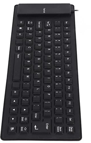 Tastiera in Silicone, Tastiera in Gomma Tastiera in Silicone Design Completamente Sigillato Leggera Portatile Silenziosa Morbida e Confortevole Tastiera in Silicone Cablata USB