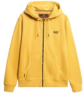 Superdry Herren Verwaschene Essential Kapuzenjacke mit Logo