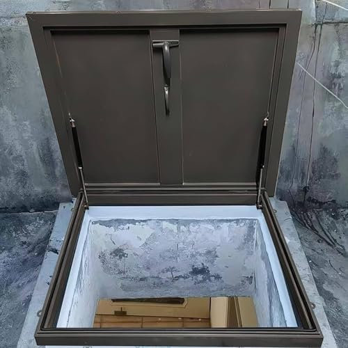 Trampilla de techo de chapa galvanizada con revestimiento de polvo, trampilla de techo, puerta de acceso a ventilación de sótano para pisos, trampilla de mantenimiento de techo ,75x75cm/29.5x29.5in