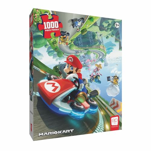 USAopoly | Mario Kart Anti-Gravity 1000 Piece Puzzle | Jigsaw Puzzle, Officially Licensed Nintendo Mario Kart Artwork, Pieces, 48 X 69 cm Finished Size | 1 Plus Players | 60 Plus Minutes