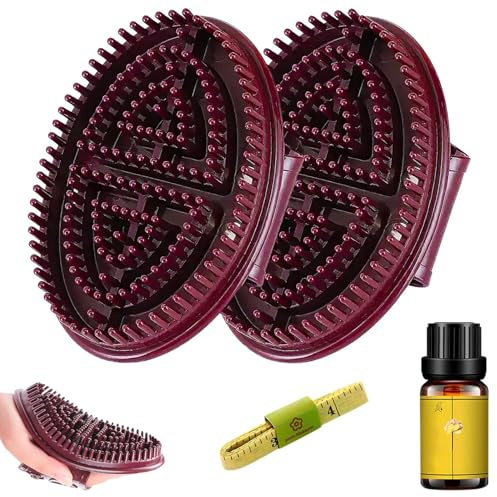 SHANGFEI 2Pcs Meridian Brush,Meridian Brush,Beauty Salon Professional Custom Meridian Brush,Meridian Massage Brush,Full Body Relaxation Meridian Massage Brush,Calf Neck Waist Massager