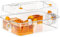 Cage pour hamster – Maison pour hamster | Cages en verre pour hamsters mignons, cages transparentes complètes, habitat décoratif transparent avec distributeur et roue pour le repos du lapin