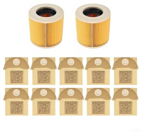 Sacs Et Filtres À Cartouche For Aspirateurs Eau Et Poussière Karcher WD2, WD2.200, MV2, A2004, 6.904-322.0