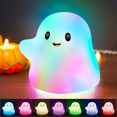 iTayga Wiederaufladbares Nachtlicht für Kinder - RGB LED Nachtlichts mit 16 Farben/1200mAh/30-Min Timer/9 Geräuschen/9 Schlafmelodien, entzückendes Silikon-Spielzeug zum Antippen für Kinderzimmer
