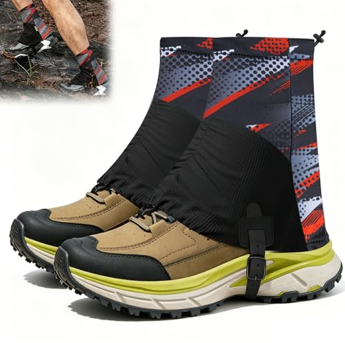 NICEWAT Gamaschen Wandern Unisex für Outdoor, Wandern, Camping, Klettern | Trail Low Gaiters Unisex, Atmungsaktiv Gamaschen zum Wandern, Trailrunning Schuhgamaschen zum Laufen, Verstellbar und Sicher