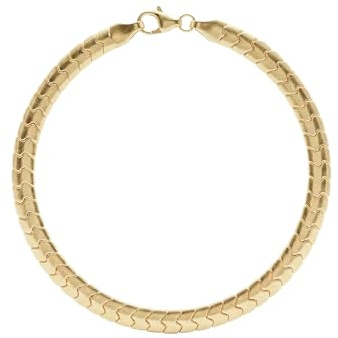 Suzan Gold® 375 Echtgold Armband Damen mit flachem flexiblem Glieder Design und sicherem Karabinerverschluss – ZignaFlex elegantes Goldarmband hochwertig für Alltag und Anlass