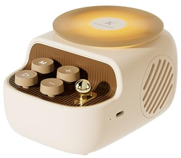 mophrati Petite Enceinte Bluetooth avec diffuseur d'arômes pour Une atmosphère relaxante. Son Haute fidélité. Enceinte Portable Bluetooth ABS, Blanc