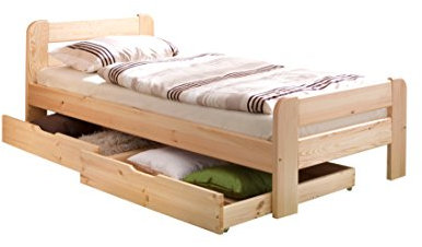 Einzelbett Bert Massivholz Kiefer 90 x 200 cm