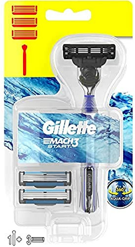 10 Rasierer Mach 3 Start Rasur perfekt New 2018 360 ° aqua – Grip + 2PZ-Notebook