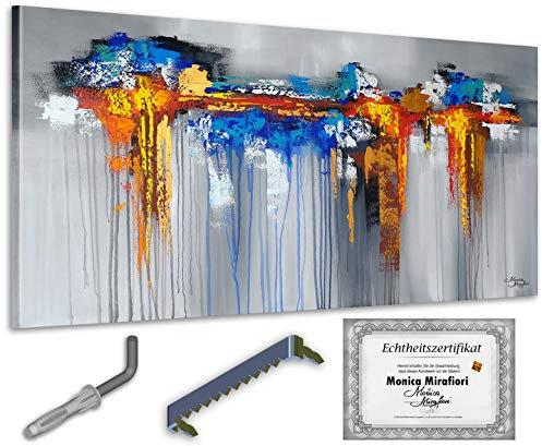 Monica Mirafiori I 100% HANDGEMALT I Gemälde Mirage 140x70cm | Gemälde Handgemalt | Acrylgemälde | Sehr Großes Acrylbild I Moderne Kunst I Kunstbilder