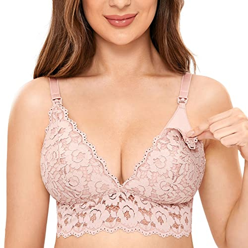 MOMANDA Soutien-Gorge d'allaitement pour Femme Dentelle Rembourré Soutien-Gorge de Grossesse sans Armatures