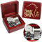 Sinzyo Beauty and The Beast Vintage Holz mechanische Spieluhr Weihnachten, Geburtstag, (Holzschachtel mit rotem Thema)