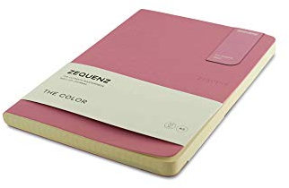 Zequenz The Color Notizbuch A5 Flieder Rose Liniert, 100 Blatt, 80 gsm, cremefarbenes Papier, 360° flachliegend, füllerfreundlich, Softcover