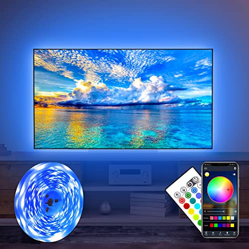 TV LED Lights,2.5M USB Led Strip Lights with Remote for 40-60 Inch LED TV Backlights RGB 5050 APP Control Sync to Music Bias Lighting TV Led Lights for TV, Bedroom, Party and Home Decoration
