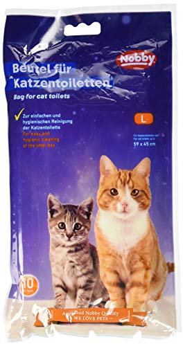 Nobby 67396 Beutel für Katzentoiletten L für Toilettenbis59x45cm,10Stück