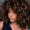 ColorfulPanda Afro Perücke Synthetische Brasilianisches Verworrene Lockige Haar für Frauen, Schwarz Braun gemischt Kinky Curly mit Pony Afrikanische kurze Perücken für Schwarze Damen (Schwarz Braun)