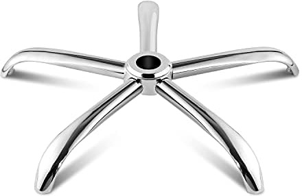 Mastery Mart Base de silla de oficina de repuesto para silla giratoria de oficina/escritorio/silla giratoria con tapa, tapón de cilindro de gas universal y tapones giratorios, 70 cm, resistente, negro