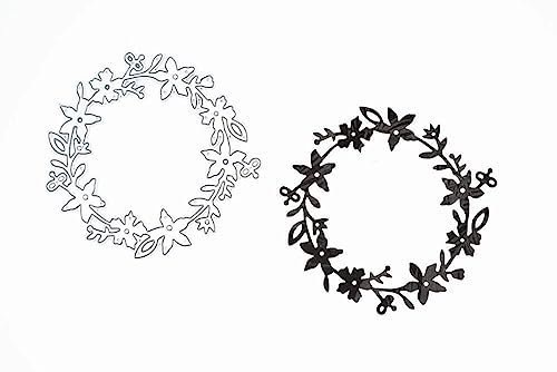 Stanzenshop Stanzschablone Blumenkranz, Stanze Pflanzen, Stanzformen, Schablonen, Scrapbooking, Kartenherstellung, DIY, Prägeschablonen, Papierkarten, Cutting Dies
