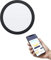 EGLO connect.z Smart-Home LED Bad-Einbaustrahler Fueva-Z, ultra flach, Ø 216 mm, ZigBee, App und Sprachsteuerung Alexa, Lichtfarbe (warmweiß-kaltweiß), dimmbar, Alu Einbauspot schwarz, IP44