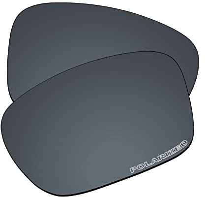 EZReplace Verres de rechange pour lunettes de soleil Oakley Holbrook OO9102 (verres polarisés) – Compatible avec monture Oakley Holbrook (polycarbonate miroir noir), Miroir en polycarbonate noir mis à
