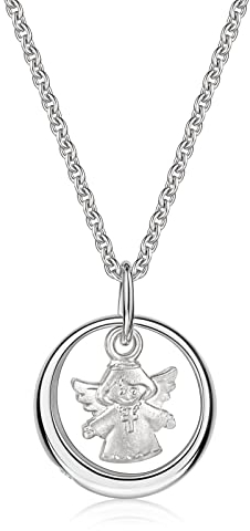 Xaana Taufring Zirkonia mit Schutzengel-Einhänger inkl. Kette 925er Sterlingsilber AMZ00181