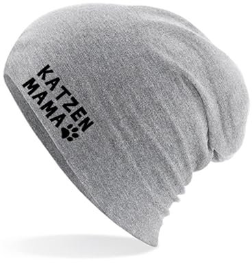 Huuraa Mütze Katzenmama Tapse Geschenk Heather Grey Katzenmama Accessoire