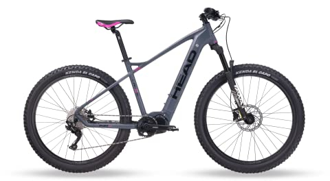 HEAD Damen Lagos I e6100 E-Mountainbike, Grau matt/pink, 51 cm