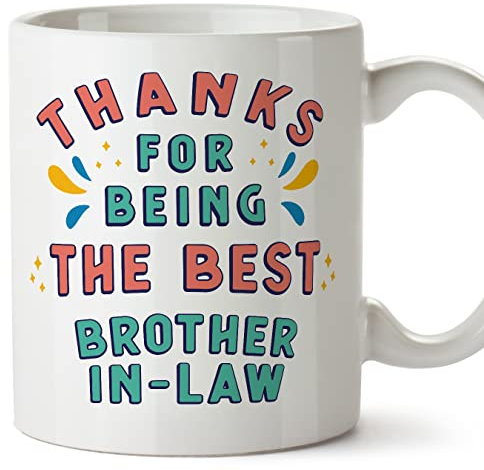 MUGFFINS Brother in Law Mug - in English - Thanks for Being The Best - Funny Gift - Ceramic 11oz Mug