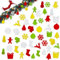 Jtnohx Décorations de Noël en feutre non fini, tranches de feutre pour suspendre l'arbre de Noël pour les enfants, 12 motifs - arbre de Noël, bonhomme de neige, flocons de neige, bas, etc