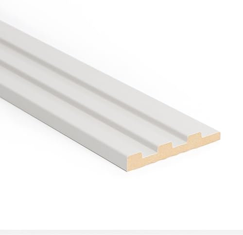 Bildershop-24 Abschlussleiste für Wandpaneele & Deckenpaneele Dekowa in Weiß matt 252 x 10,7 x 1,5 cm