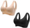 Damen BH ohne Buegel Set Push-Up BH Spitzen Zweiteiliger BH Rückenfrei Doppel-Träger-BHS Balconette Unterwäsche für EIN Atemberaubendes Dekolleté(Schwarz+Skin M)