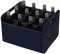 LITLANDSTAR 12 Bottle Wine Carrier, Collapsible Wine Bottle Storage Box Premium Felt Liquor Bottle Tote with Handles for Travel/Party/Picnic/Vacation, Dark Blue